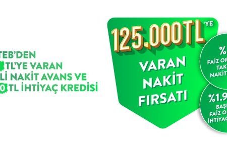 CEPTETEB’den %1,99 ile Hoş Geldin Kredisi ve Faizsiz Taksitli Nakit Avans Fırsatı